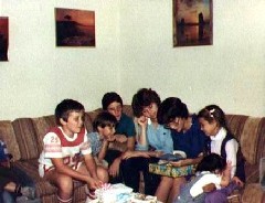 Robbie Rhinehart; Andy McDougal; Tracy Rhinehart; Kat McDougal; Hilary Welbourne; Julia Welbourne; birthday